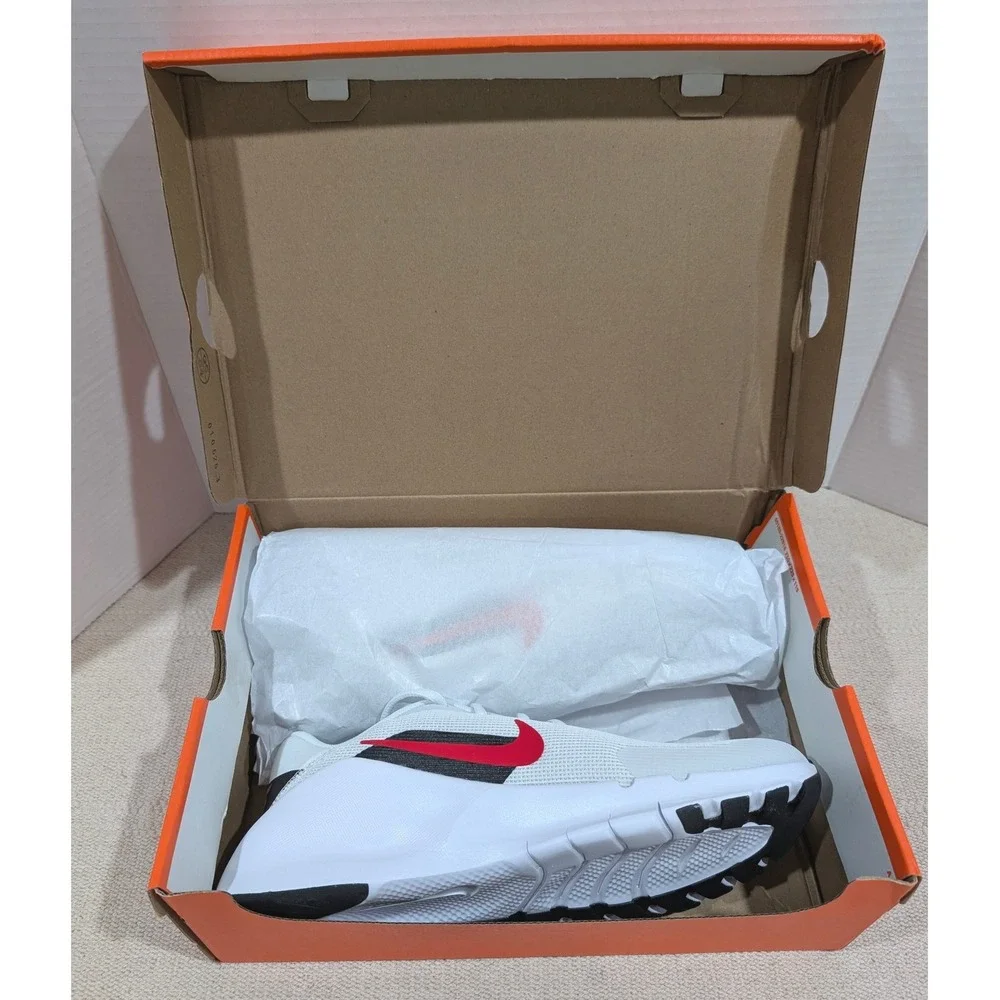 Nike Flex Train Mens 9.5 Off White University Red HV9972-104 Sneakers
